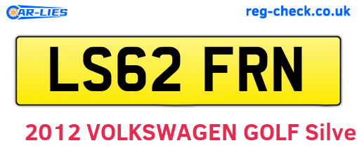 LS62FRN are the vehicle registration plates.