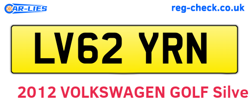 LV62YRN are the vehicle registration plates.