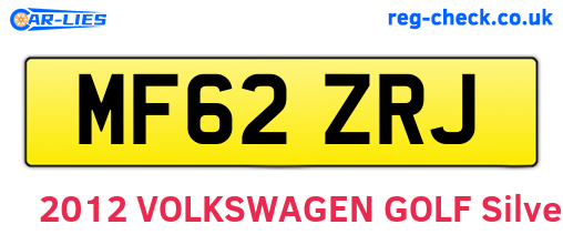 MF62ZRJ are the vehicle registration plates.