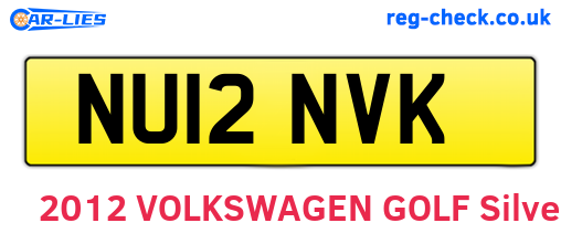 NU12NVK are the vehicle registration plates.