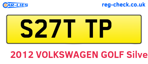 S27TTP are the vehicle registration plates.