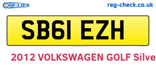 SB61EZH are the vehicle registration plates.