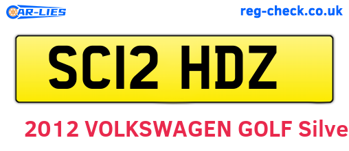 SC12HDZ are the vehicle registration plates.