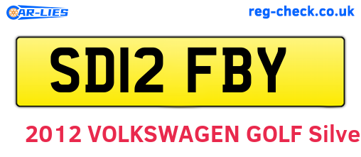 SD12FBY are the vehicle registration plates.