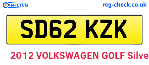 SD62KZK are the vehicle registration plates.