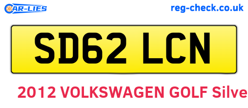 SD62LCN are the vehicle registration plates.