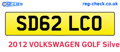 SD62LCO are the vehicle registration plates.
