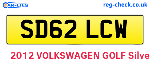 SD62LCW are the vehicle registration plates.