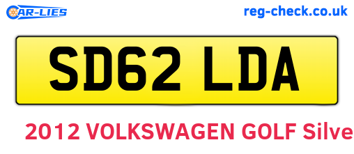 SD62LDA are the vehicle registration plates.