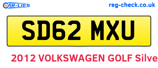 SD62MXU are the vehicle registration plates.