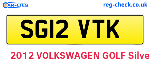 SG12VTK are the vehicle registration plates.