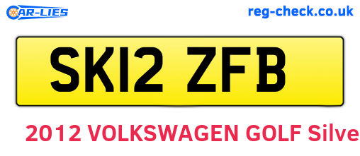 SK12ZFB are the vehicle registration plates.