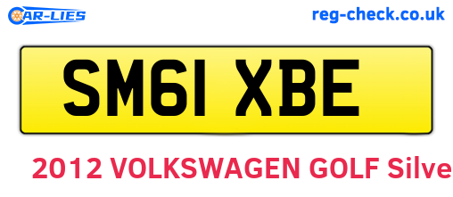 SM61XBE are the vehicle registration plates.