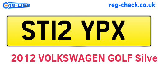 ST12YPX are the vehicle registration plates.