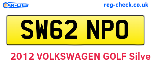 SW62NPO are the vehicle registration plates.