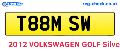 T88MSW are the vehicle registration plates.