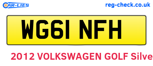 WG61NFH are the vehicle registration plates.