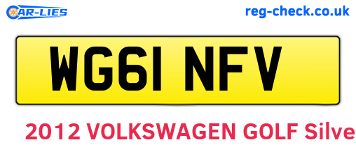 WG61NFV are the vehicle registration plates.