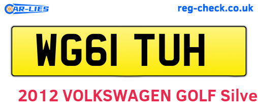 WG61TUH are the vehicle registration plates.