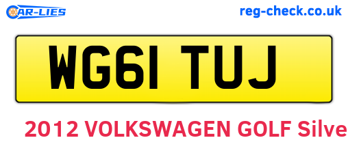 WG61TUJ are the vehicle registration plates.