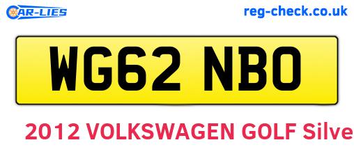 WG62NBO are the vehicle registration plates.