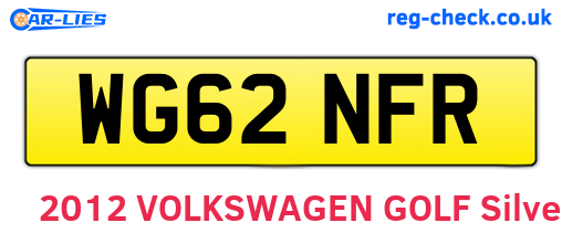 WG62NFR are the vehicle registration plates.