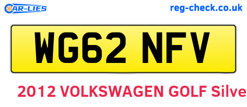 WG62NFV are the vehicle registration plates.