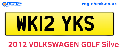 WK12YKS are the vehicle registration plates.