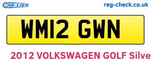 WM12GWN are the vehicle registration plates.