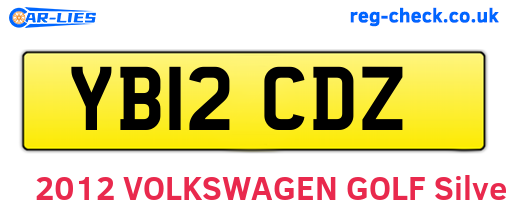 YB12CDZ are the vehicle registration plates.