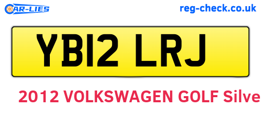 YB12LRJ are the vehicle registration plates.