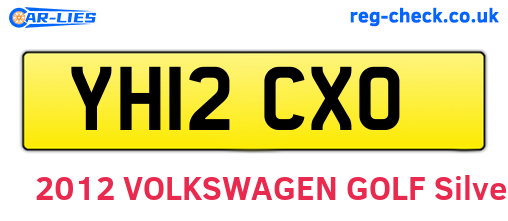YH12CXO are the vehicle registration plates.