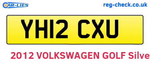 YH12CXU are the vehicle registration plates.