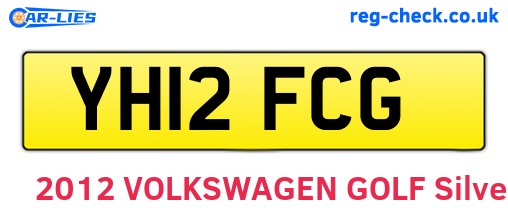 YH12FCG are the vehicle registration plates.