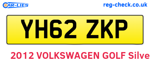 YH62ZKP are the vehicle registration plates.