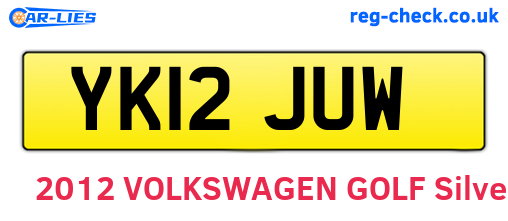 YK12JUW are the vehicle registration plates.
