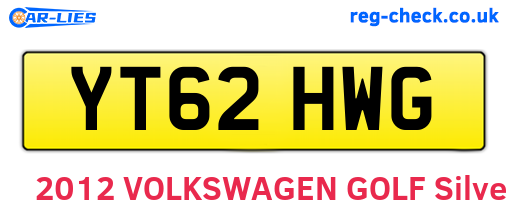 YT62HWG are the vehicle registration plates.