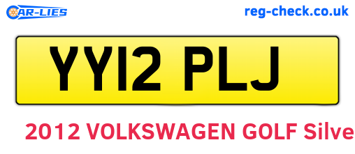 YY12PLJ are the vehicle registration plates.