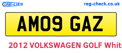 AM09GAZ are the vehicle registration plates.
