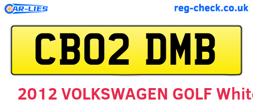 CB02DMB are the vehicle registration plates.