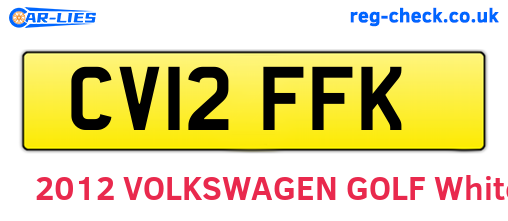 CV12FFK are the vehicle registration plates.