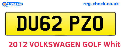 DU62PZO are the vehicle registration plates.