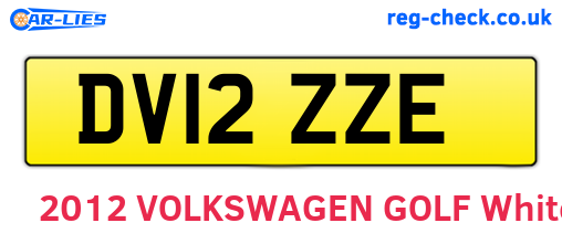 DV12ZZE are the vehicle registration plates.