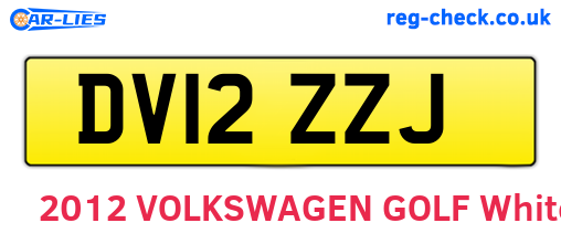 DV12ZZJ are the vehicle registration plates.