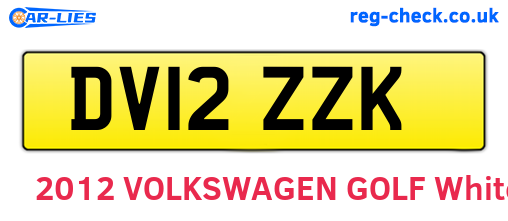 DV12ZZK are the vehicle registration plates.