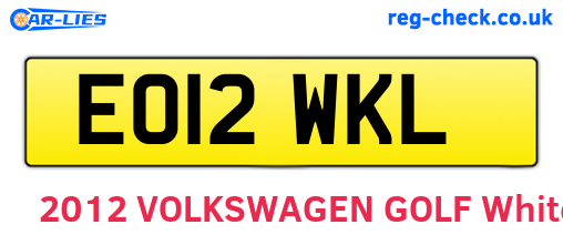 EO12WKL are the vehicle registration plates.