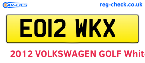 EO12WKX are the vehicle registration plates.