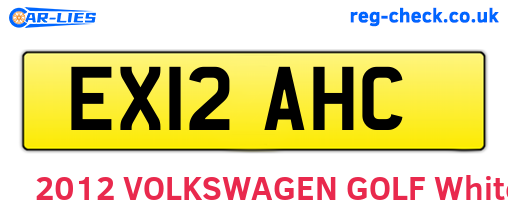 EX12AHC are the vehicle registration plates.