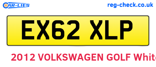 EX62XLP are the vehicle registration plates.
