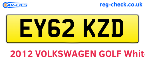EY62KZD are the vehicle registration plates.